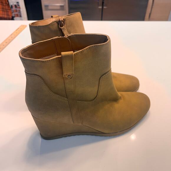 NEW Soul Naturalizer Brown Haley West Round Toe Zipper Wedge Bootie Size 12 - Picture 5 of 12